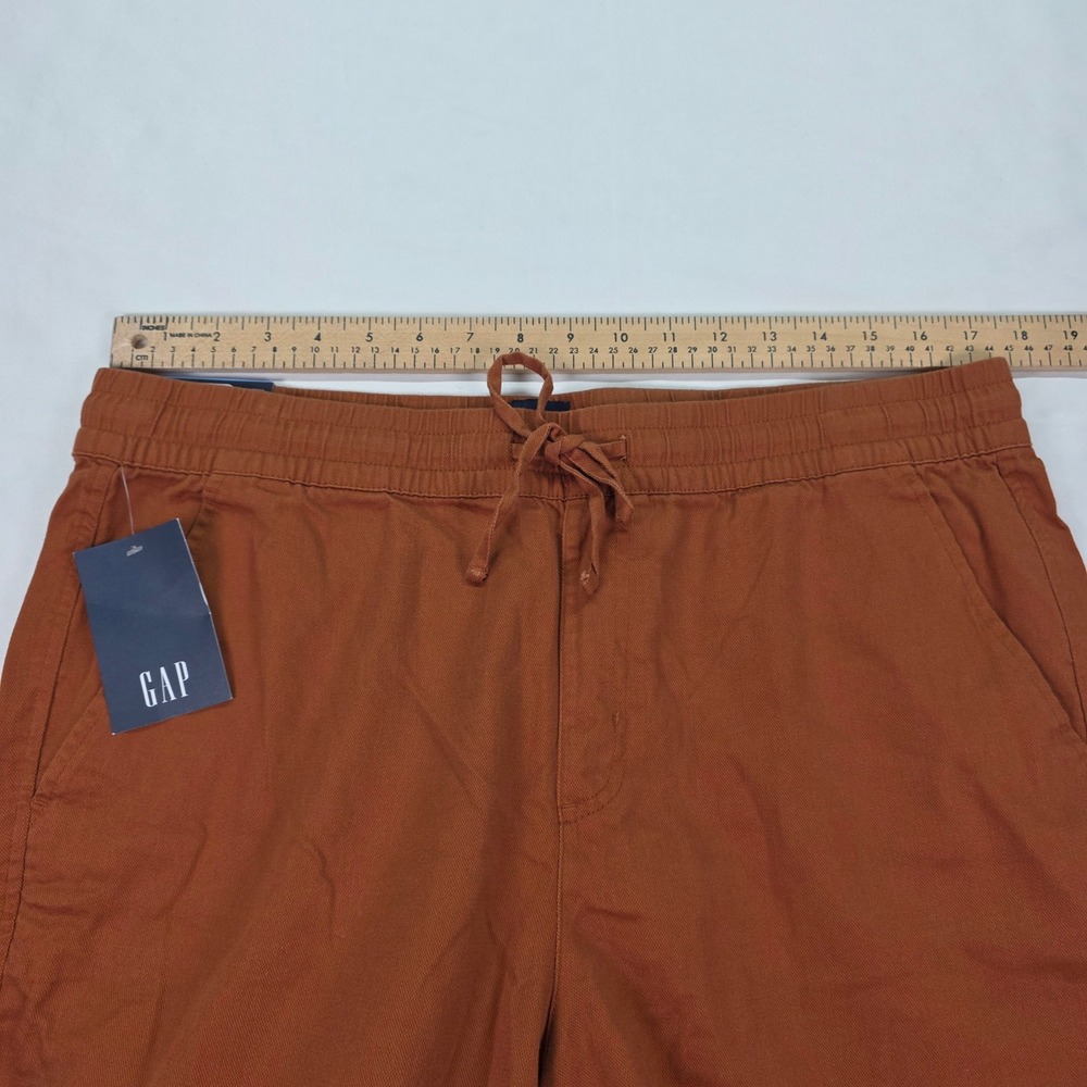 Gap Womens Pull-On Pants Ginger Bread Brown Drawstring Straight Leg Large NEW - Picture 5 of 7